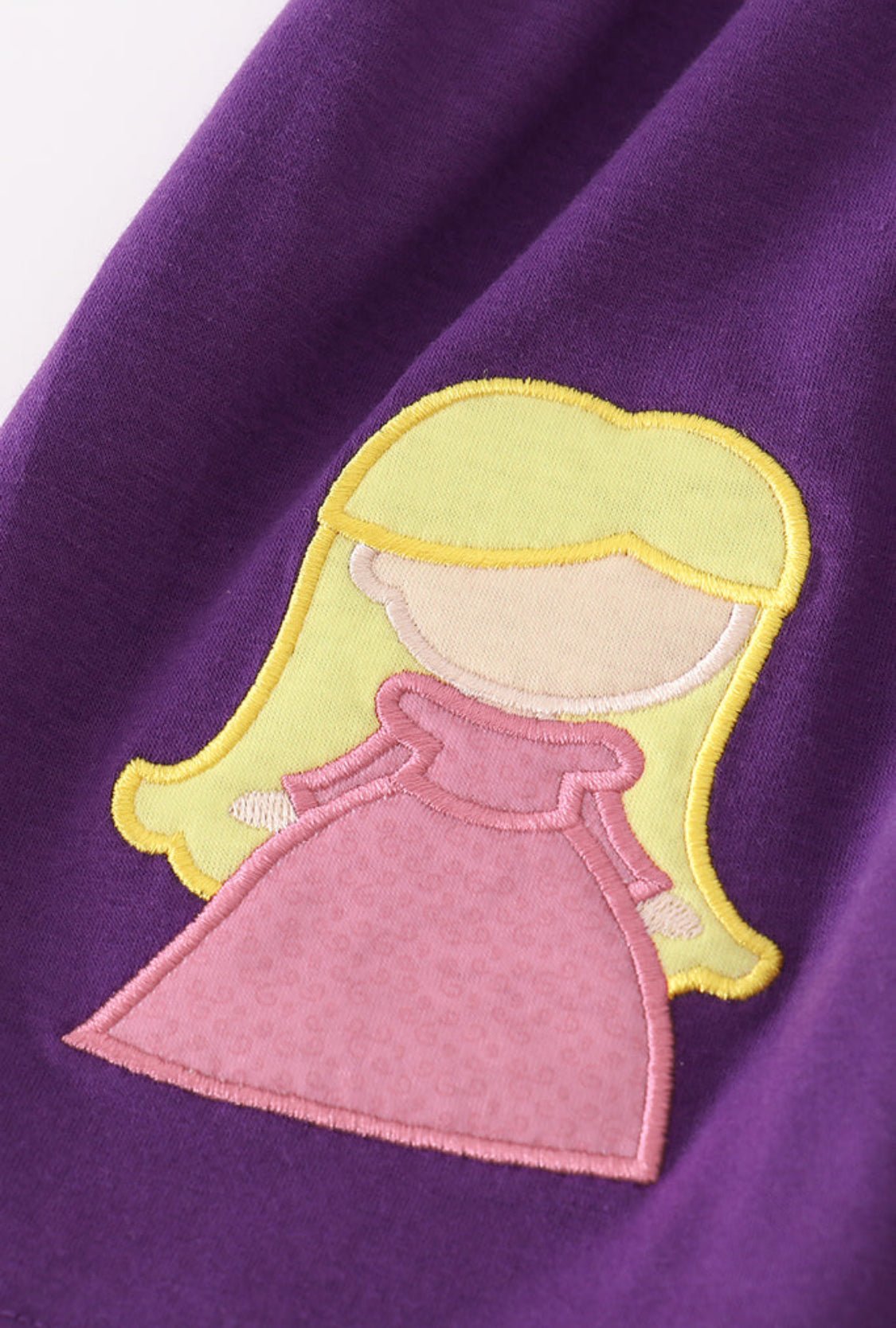 Purple Halloween Witch Appliqué Girl’s Pants Set