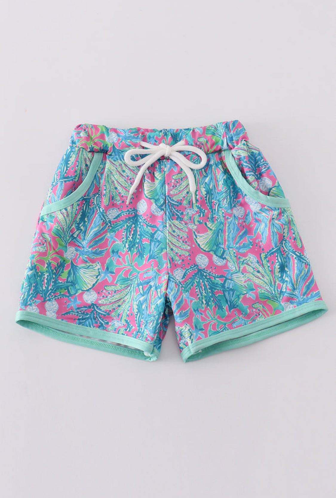 Green Jungle Bloom Boy’s Shorts/Swim Trunks