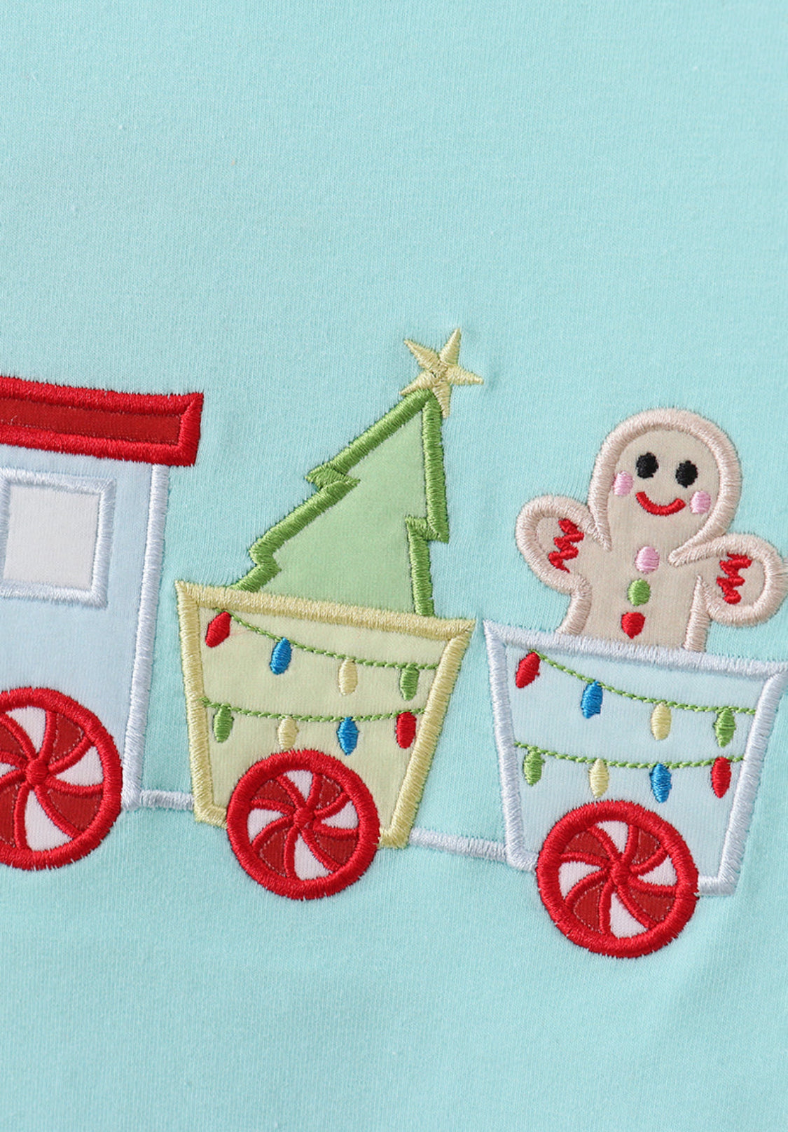Mint Gingerbread Appliqué Boy’s Pants Set