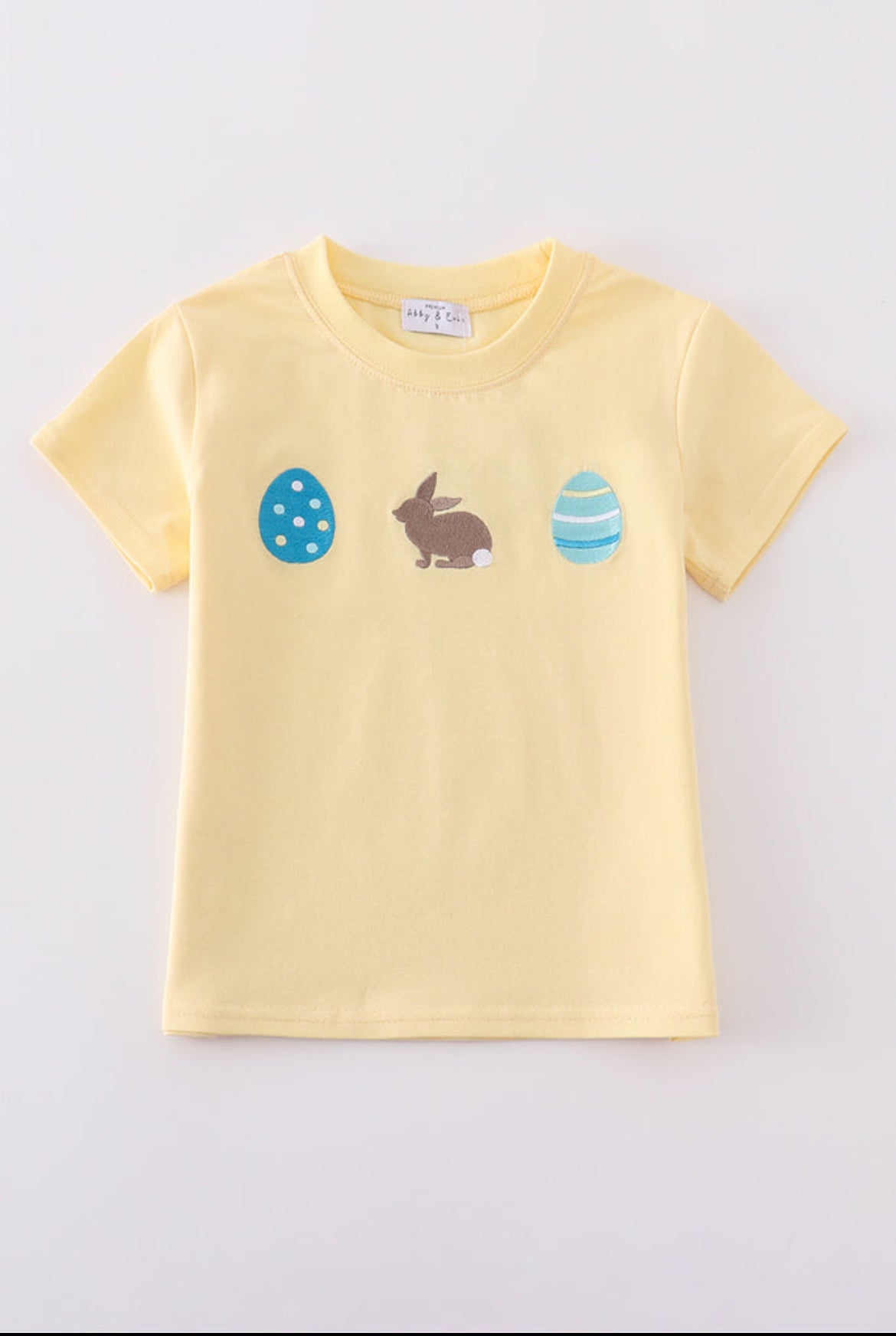 Boy’s Premium Mustard Bunny Egg Embroidered Shirt