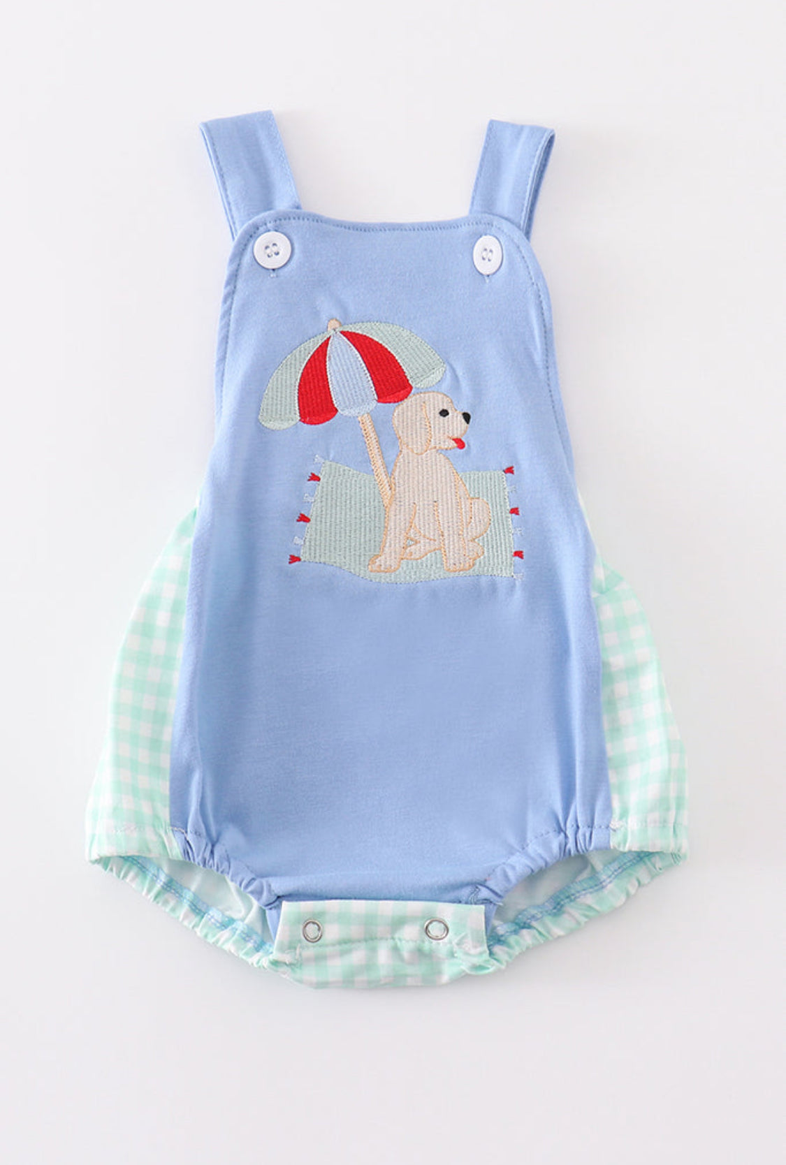 Blue Beach Puppy Embroidery Boy’s Bubble