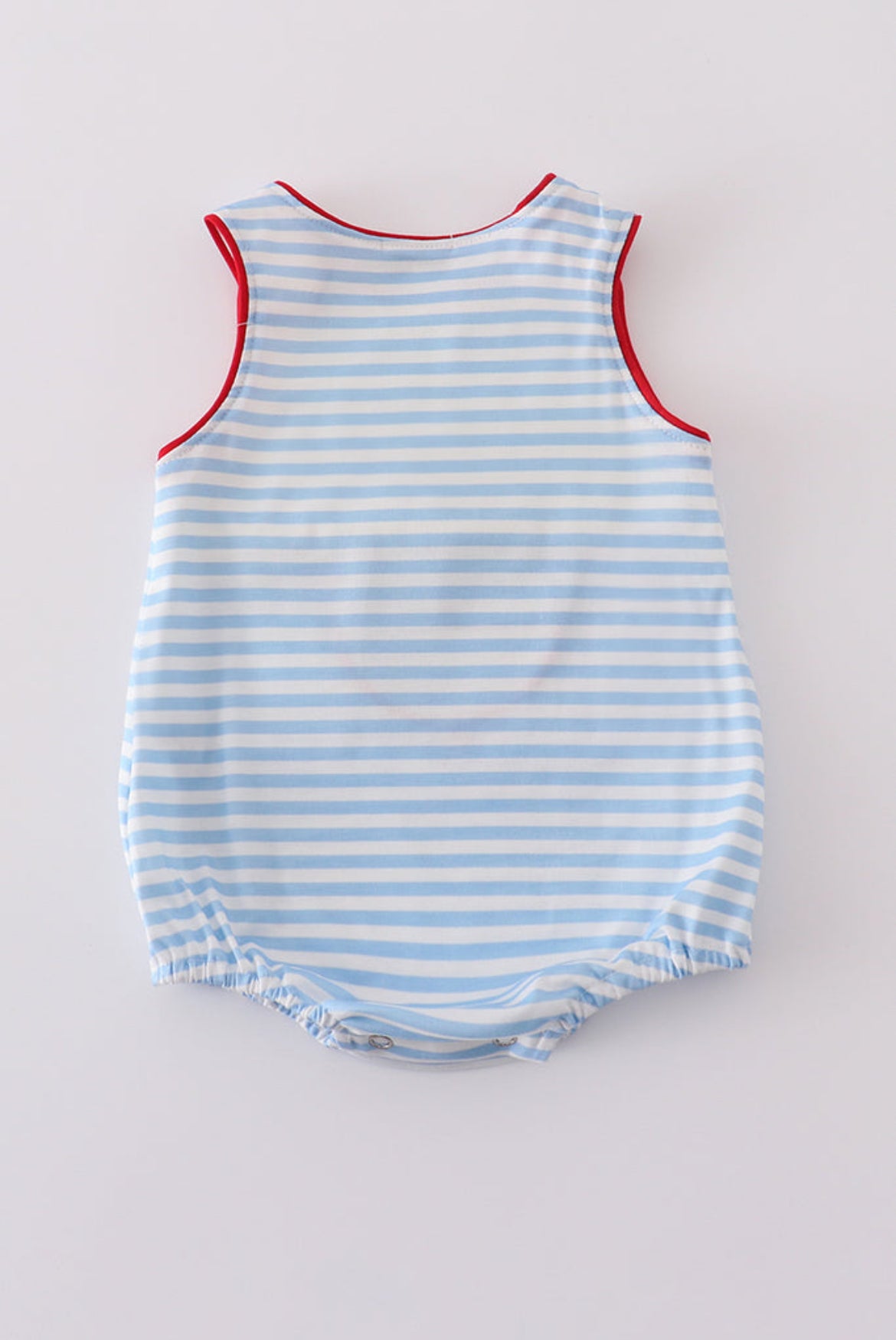 Boy’s Blue Character Appliqué Striped Bubble