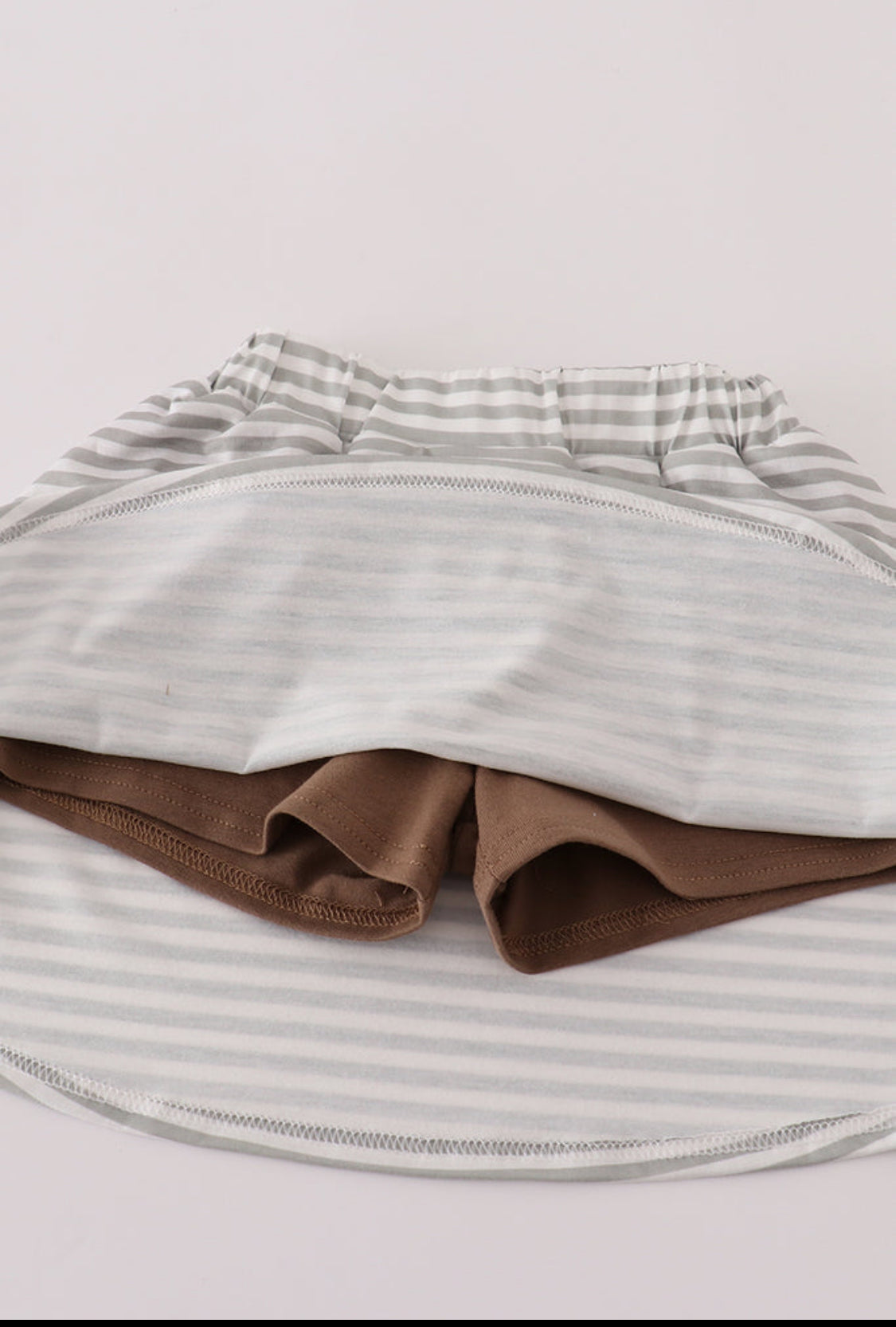 Brown God’s Country Embroidery Skort Set