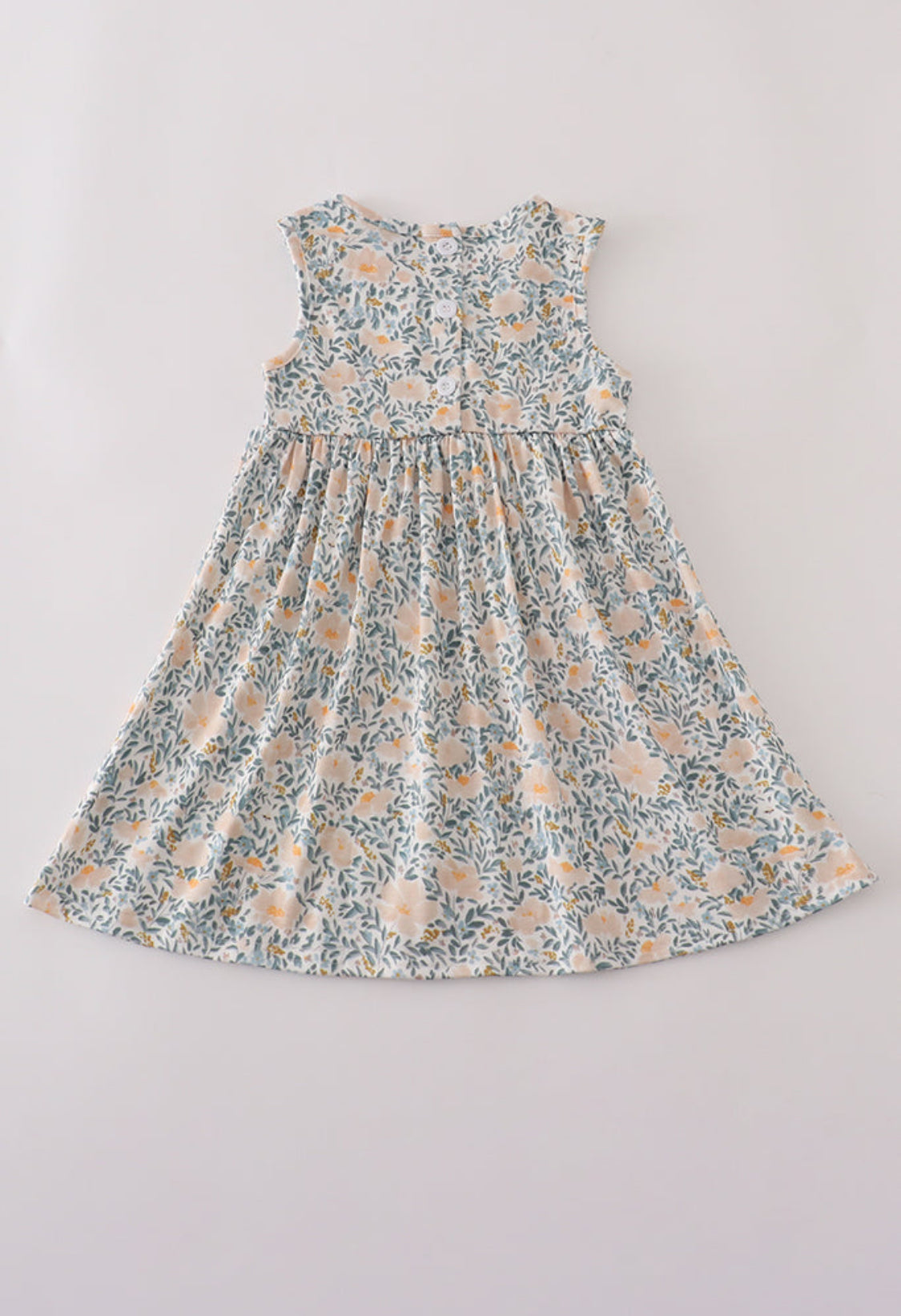 Fall Floral Print Ruffle Dress