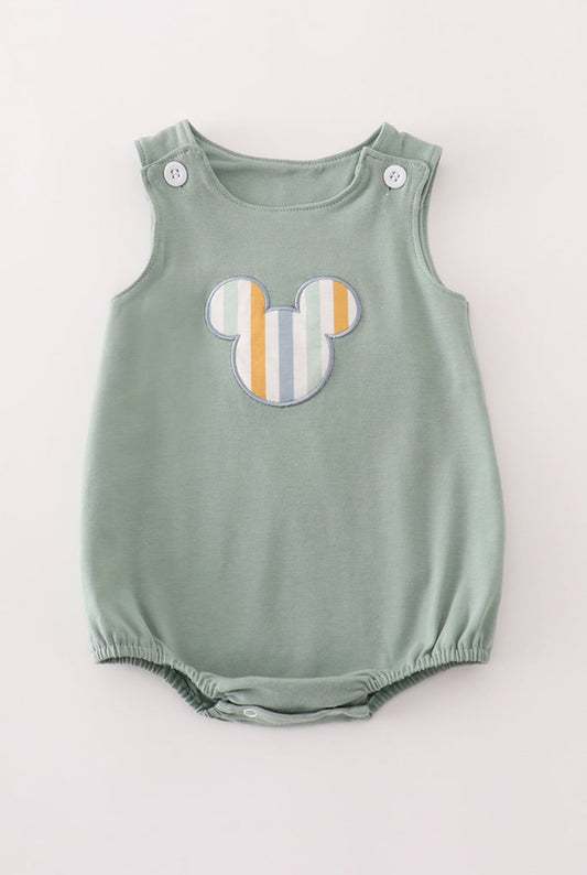 Green Character Appliqué Boy’s Bubble