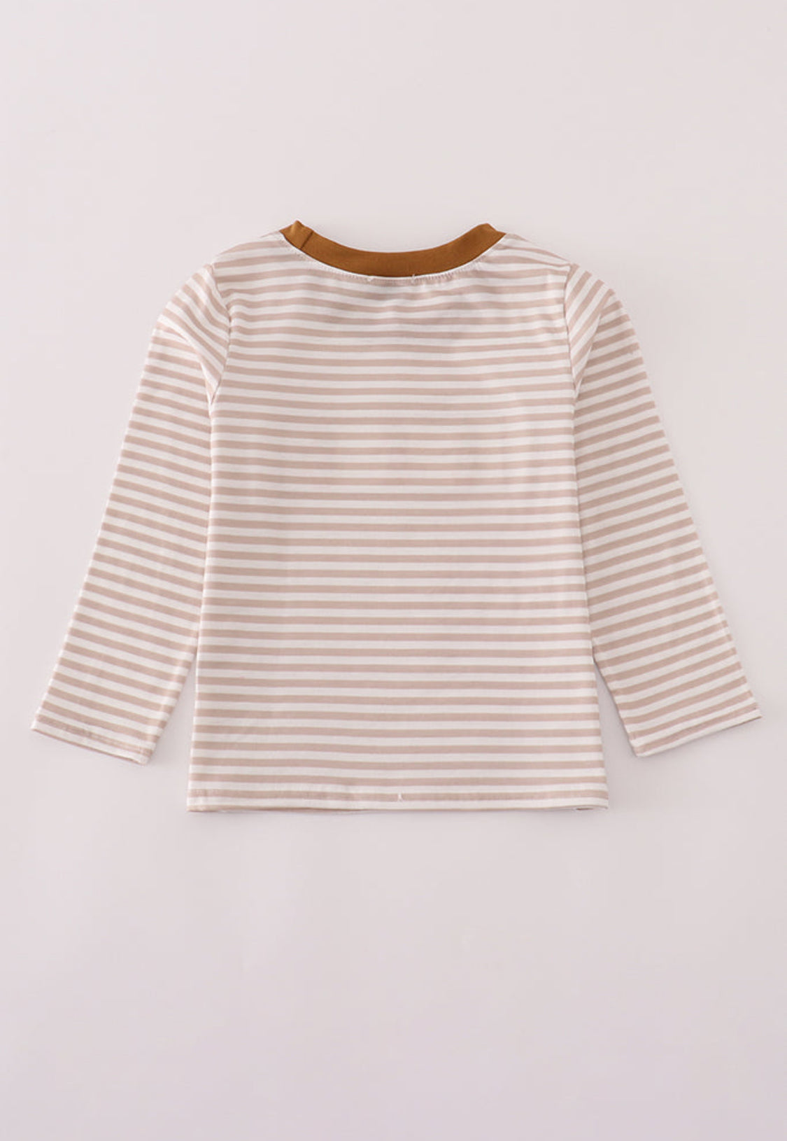 Brown Stripe Duck Embroidery Boy’s Top