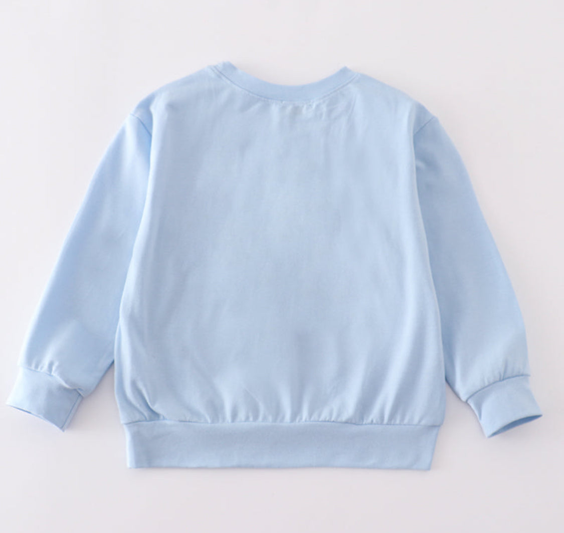 Blue BELIEVE Embroidery Boy’s Top