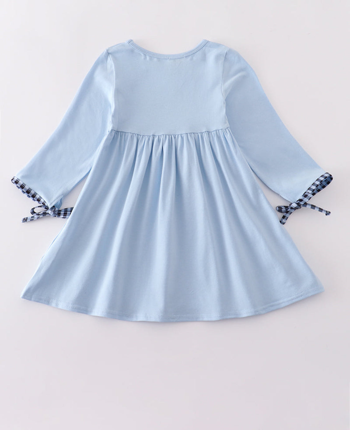 Blue BELIEVE Embroidery Dress