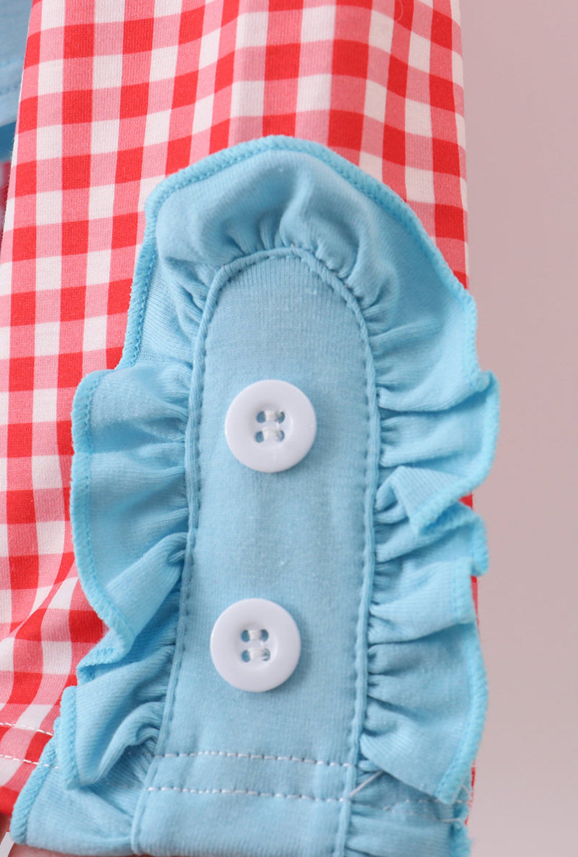 Blue Deer Tree Sant Embroidery Ruffle Girl’s Pants Set