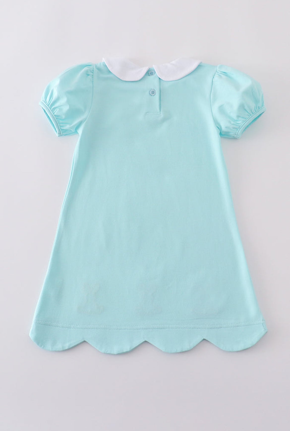 Girl’s Premium Mint Bunny Embroidered Dress