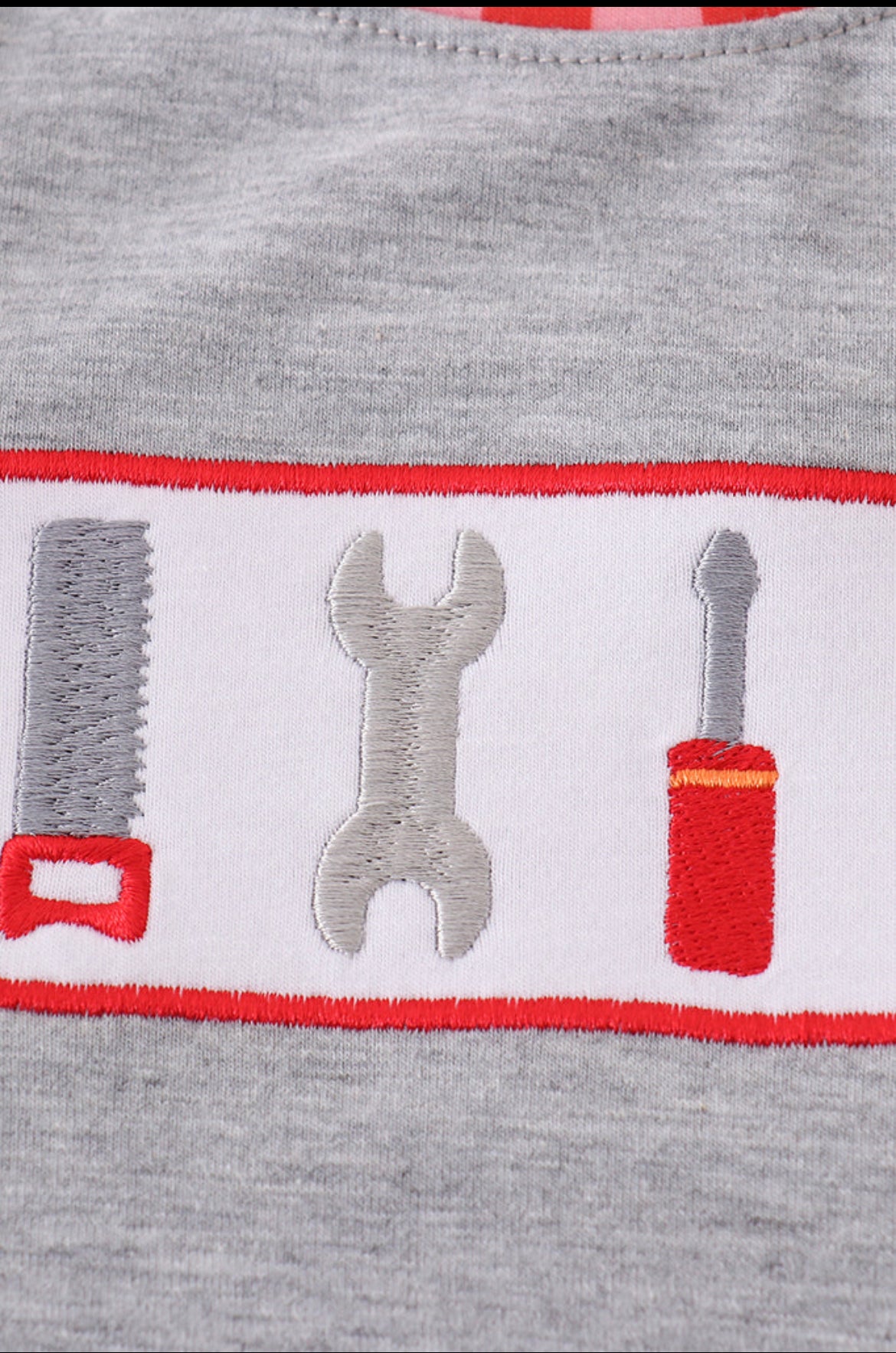 Boy’s Grey Tool Embroidered Bubble