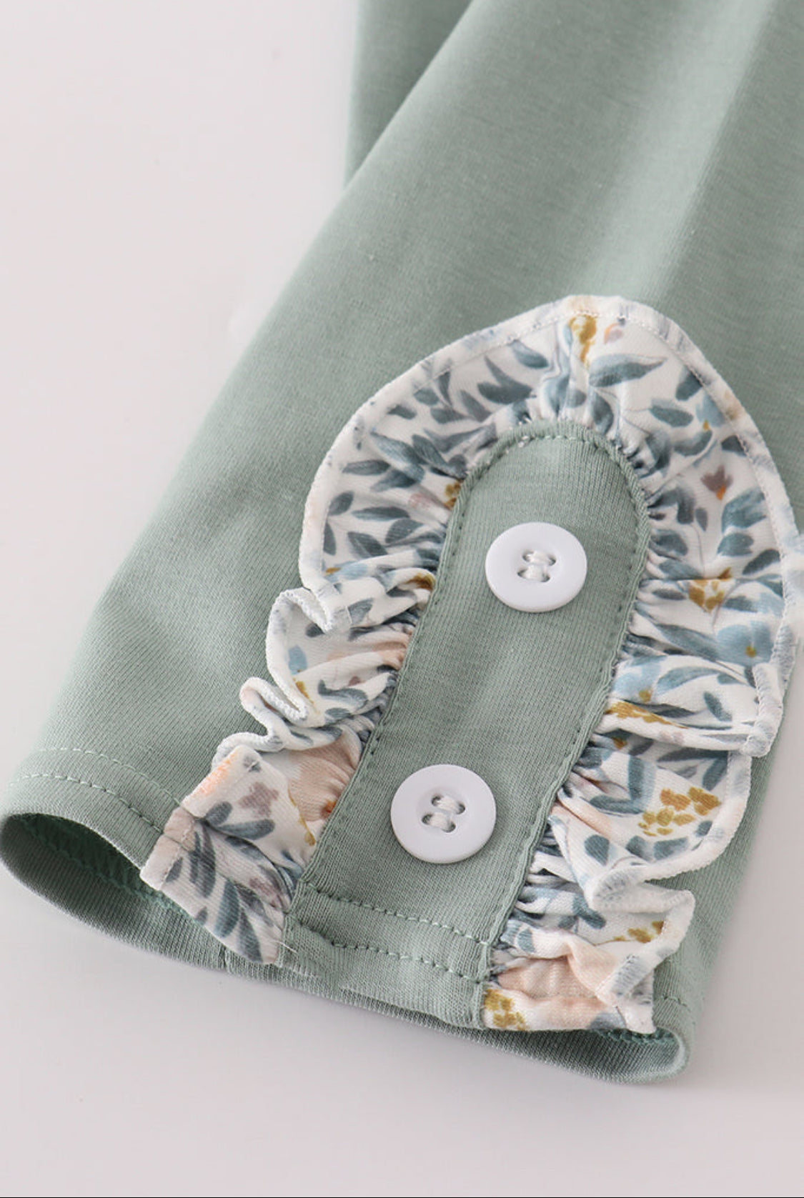 Fall Floral Print Ruffle Girl Pants Set