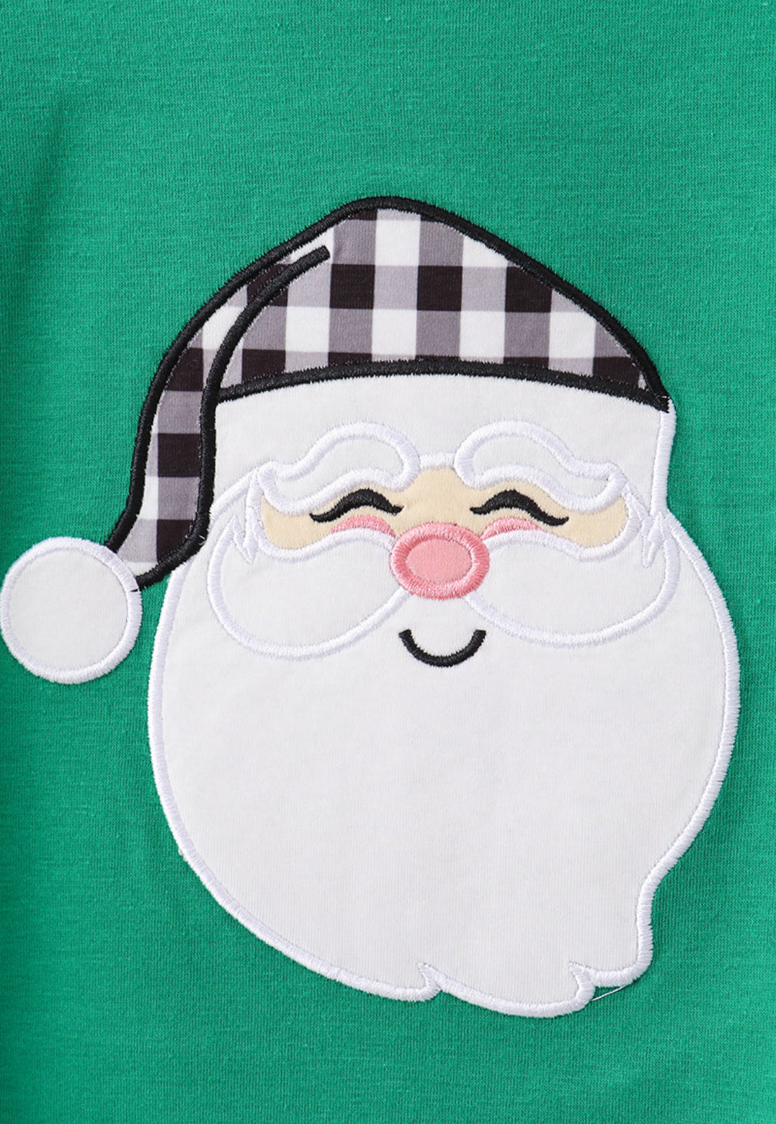 Green Santa Claus Appliqué Boy’s Pants Set
