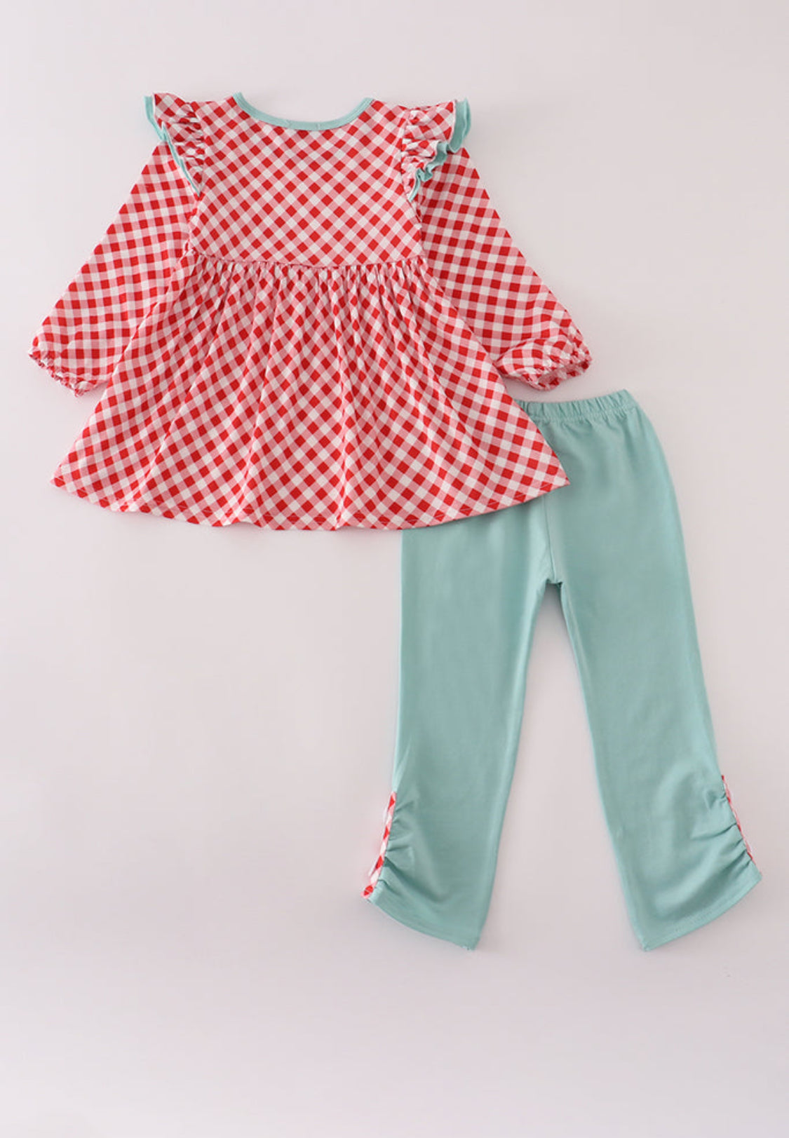 Red Farm Smocked Ruffle Girl’s Pants Set