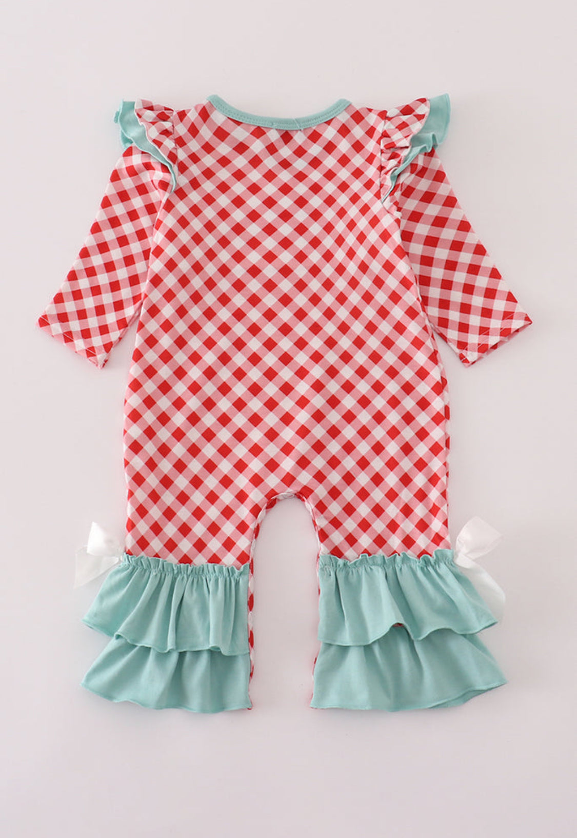 Red Farm Smocked Ruffle Girl’s Romper