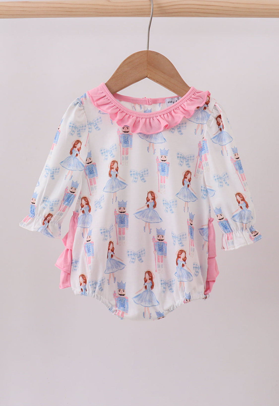 Pink Bow Nutcracker Ruffle Girl’s Bubble