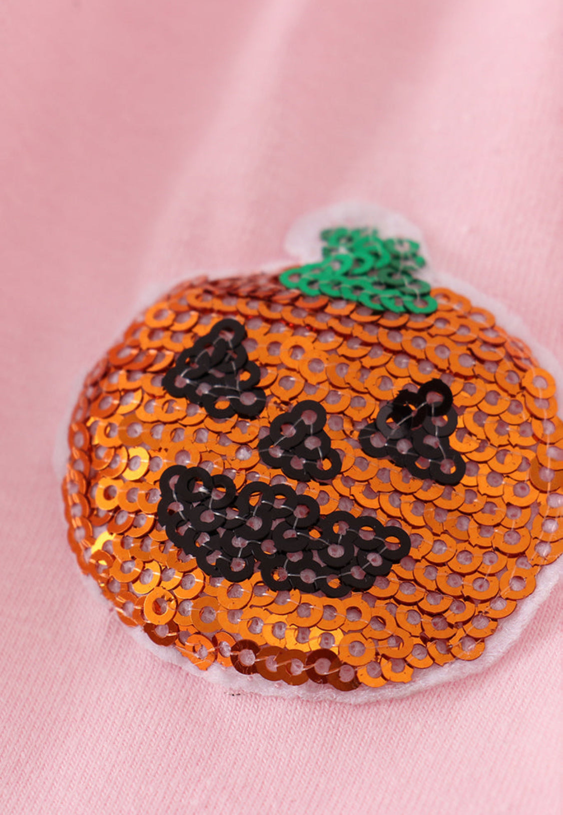 Pink Ghost Pumpkin Sequin Ruffle Dress