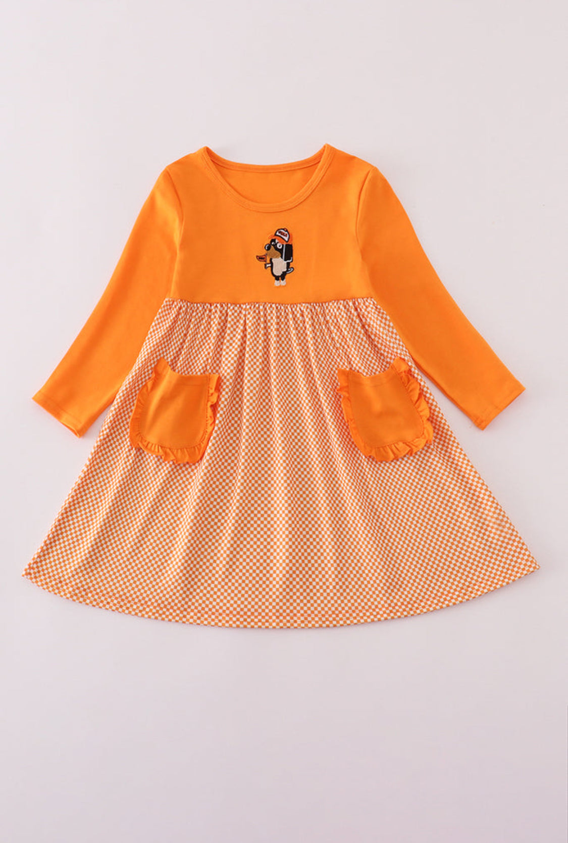 Orange Tennessee Go Vols Appliqué Dress