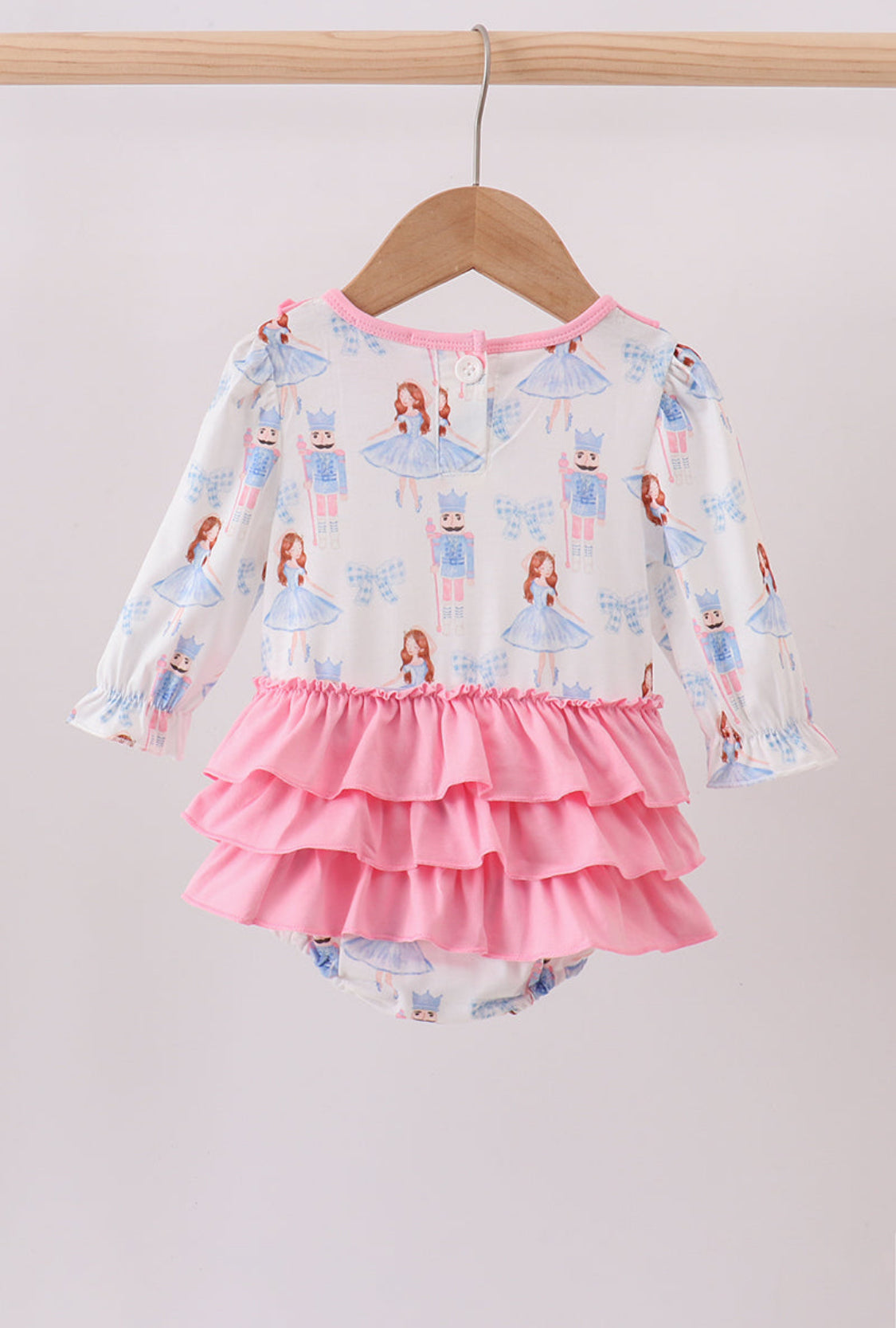 Pink Bow Nutcracker Ruffle Girl’s Bubble