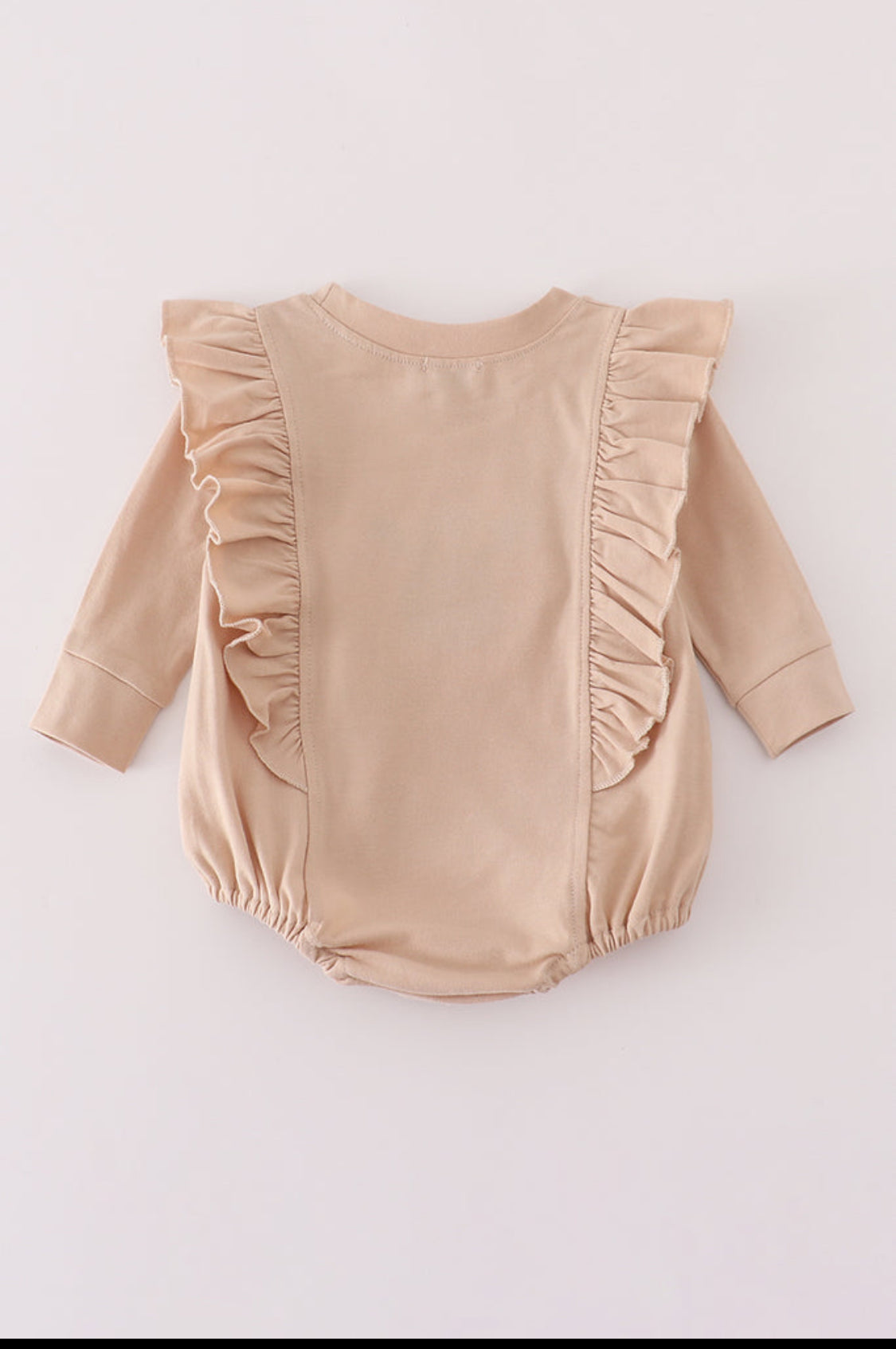Beige Turkey French Knot Ruffle Girl’s Bubble