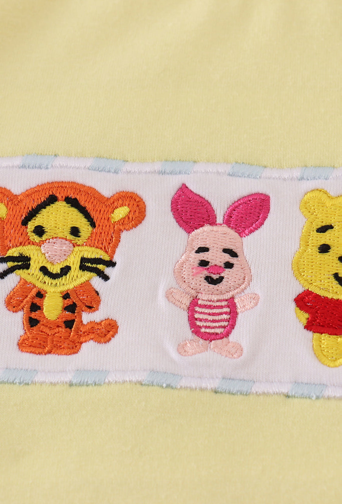 Blue Character Embroidery Gingham Boy’s Short Set