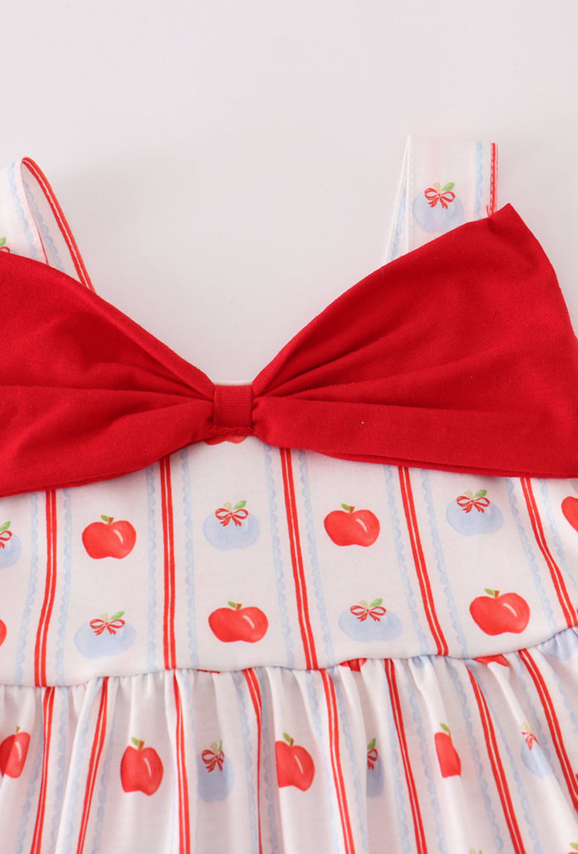 Red Apple Bow Girl’s Bloomer Set