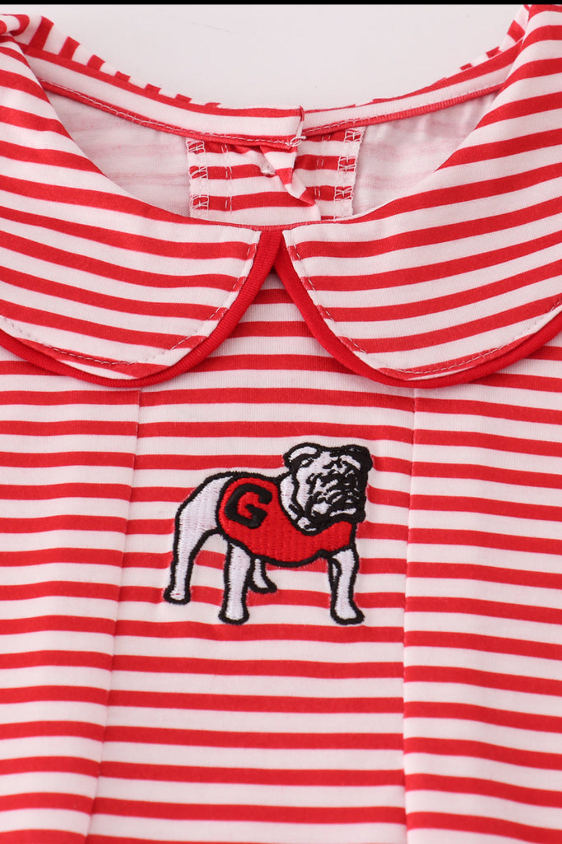 Georgia Embroidery Stripe Ruffle Girl’s Pants Set