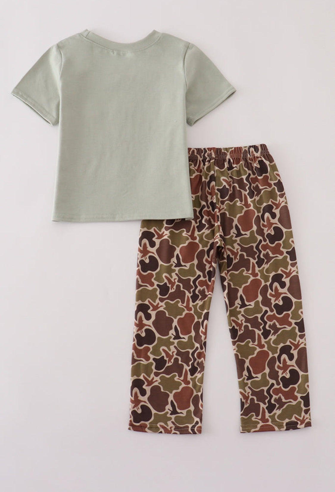 Green Camouflage Hunting Embroidery Boy’s Pant set