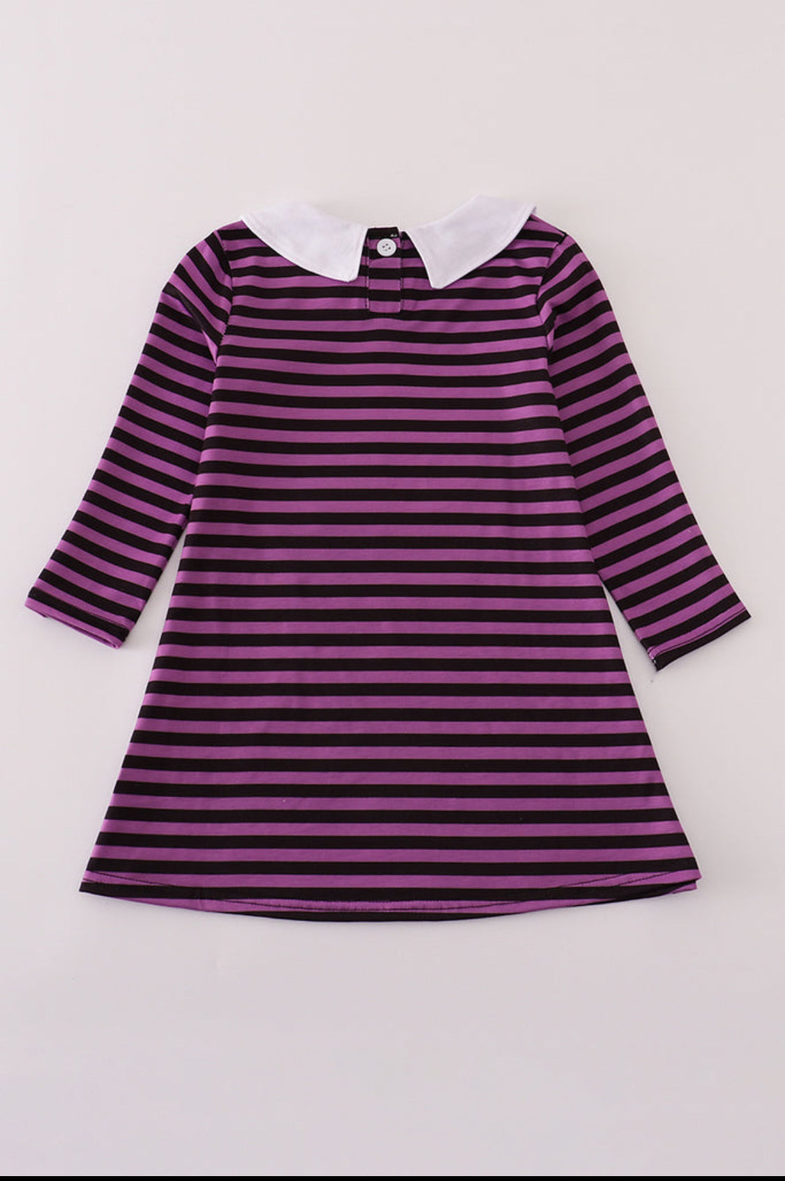 Purple Halloween Cat Stripe Dress 2 PC Set