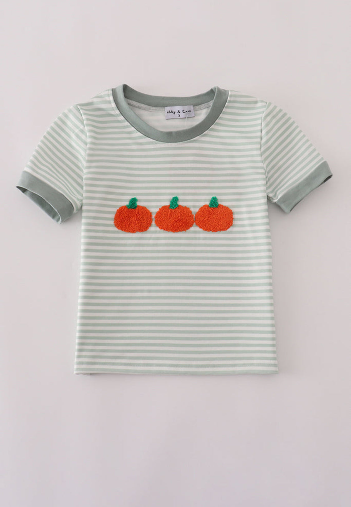Sage Stripe French Knot Boy’s Top