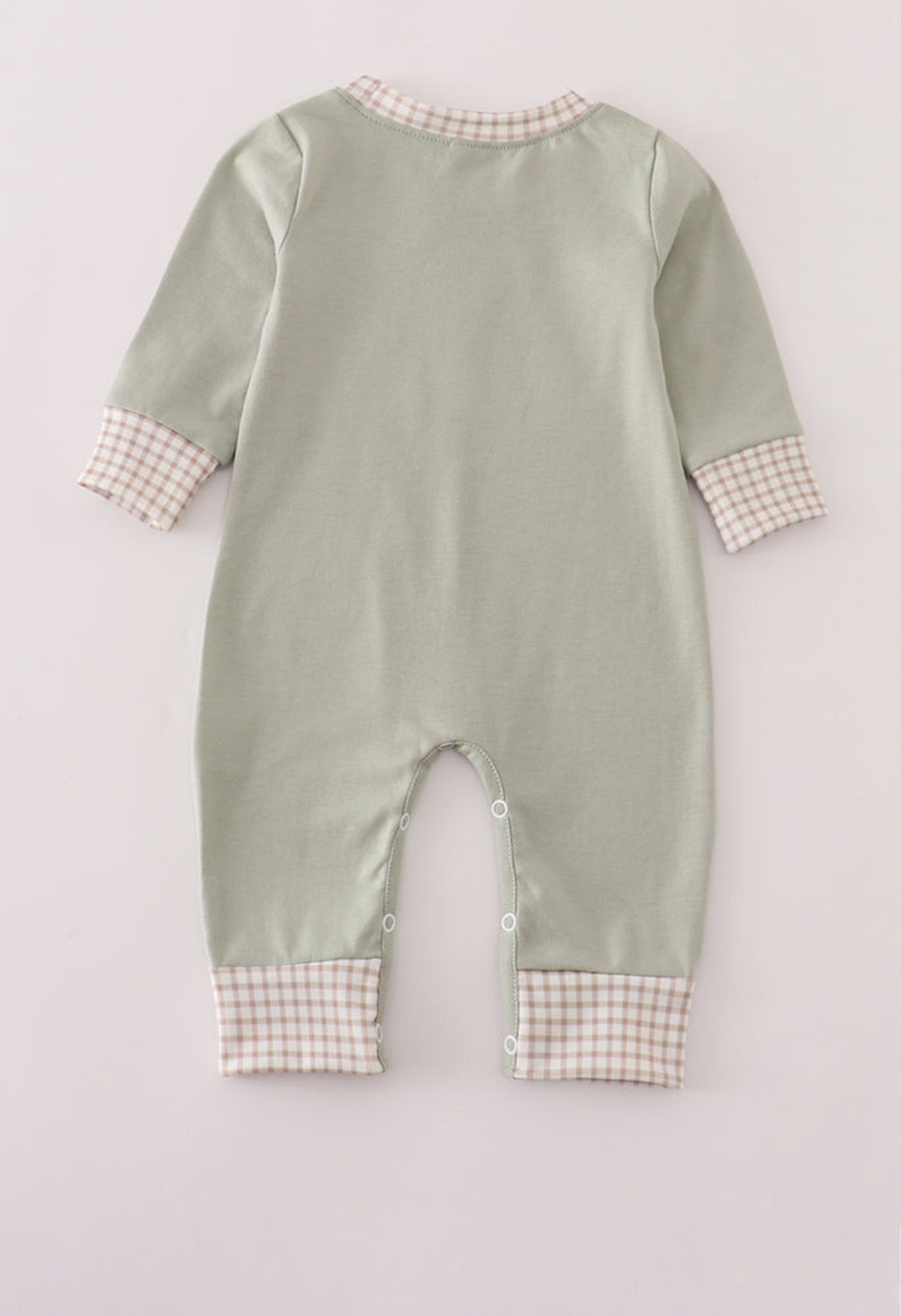 Blue Dog Deer Embroidery Boy’s Romper