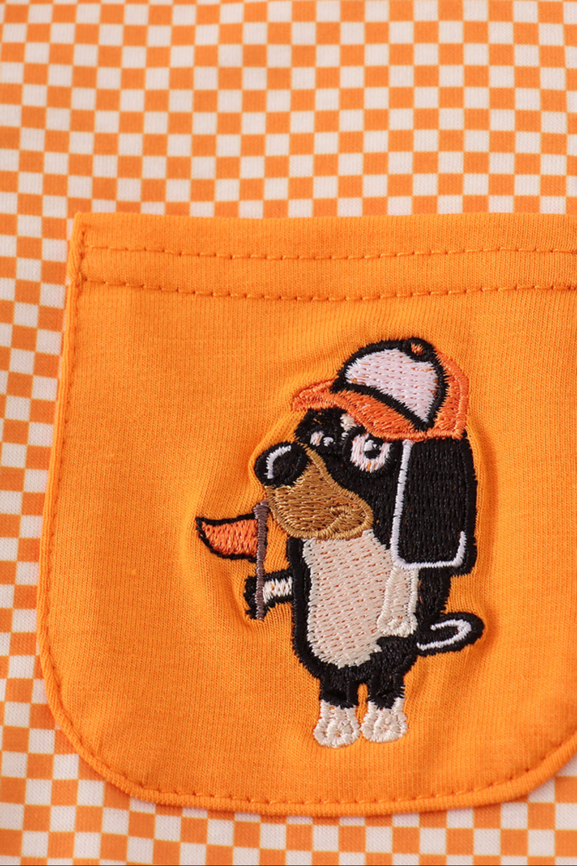 Orange Tennessee Go Vols Appliqué Button Down UNISEX Top