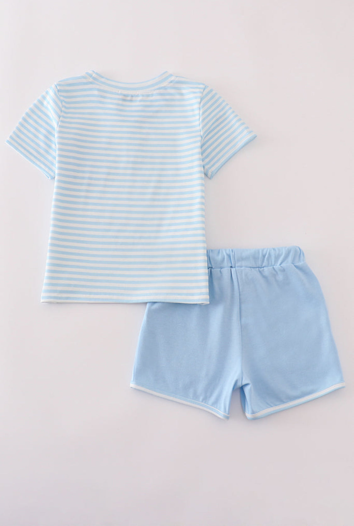 Blue Stripe pocket Boy’s Short Set