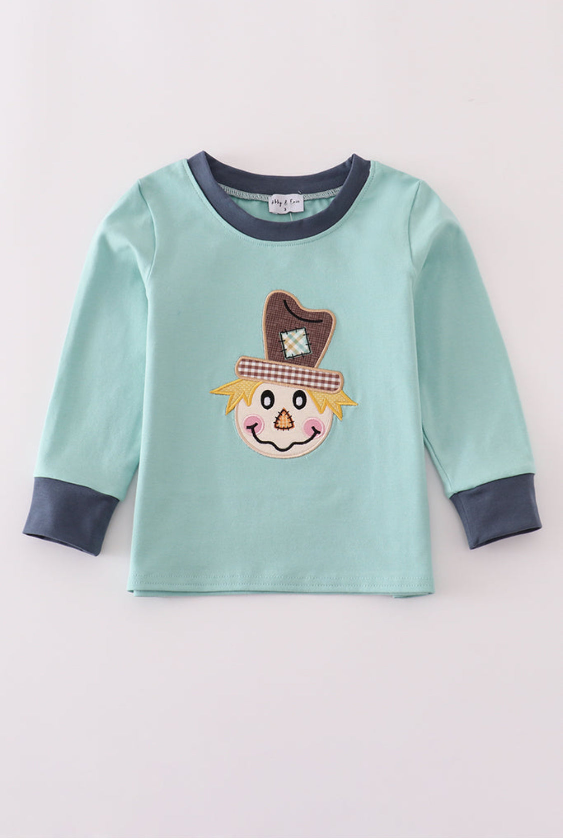 Green Scarecrow Appliqué Boy’s Top