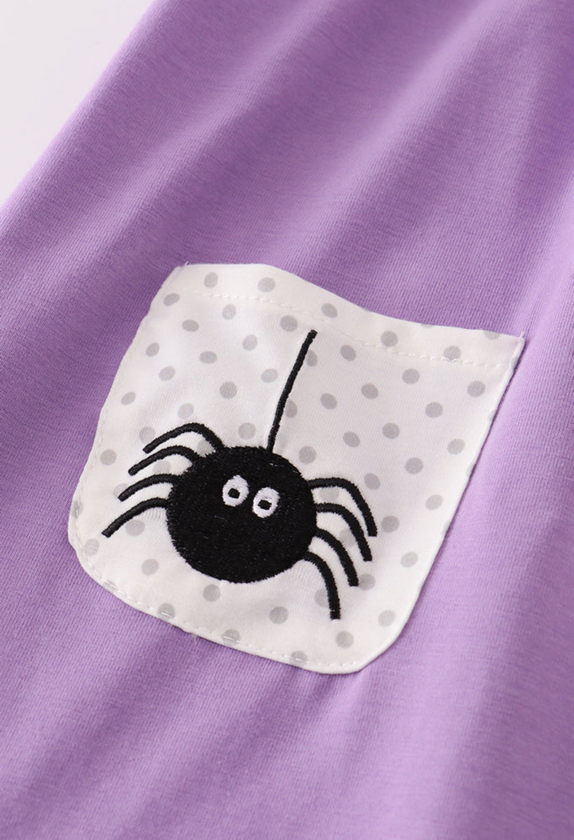 Purple Spider Embroidery Ruffle Dress