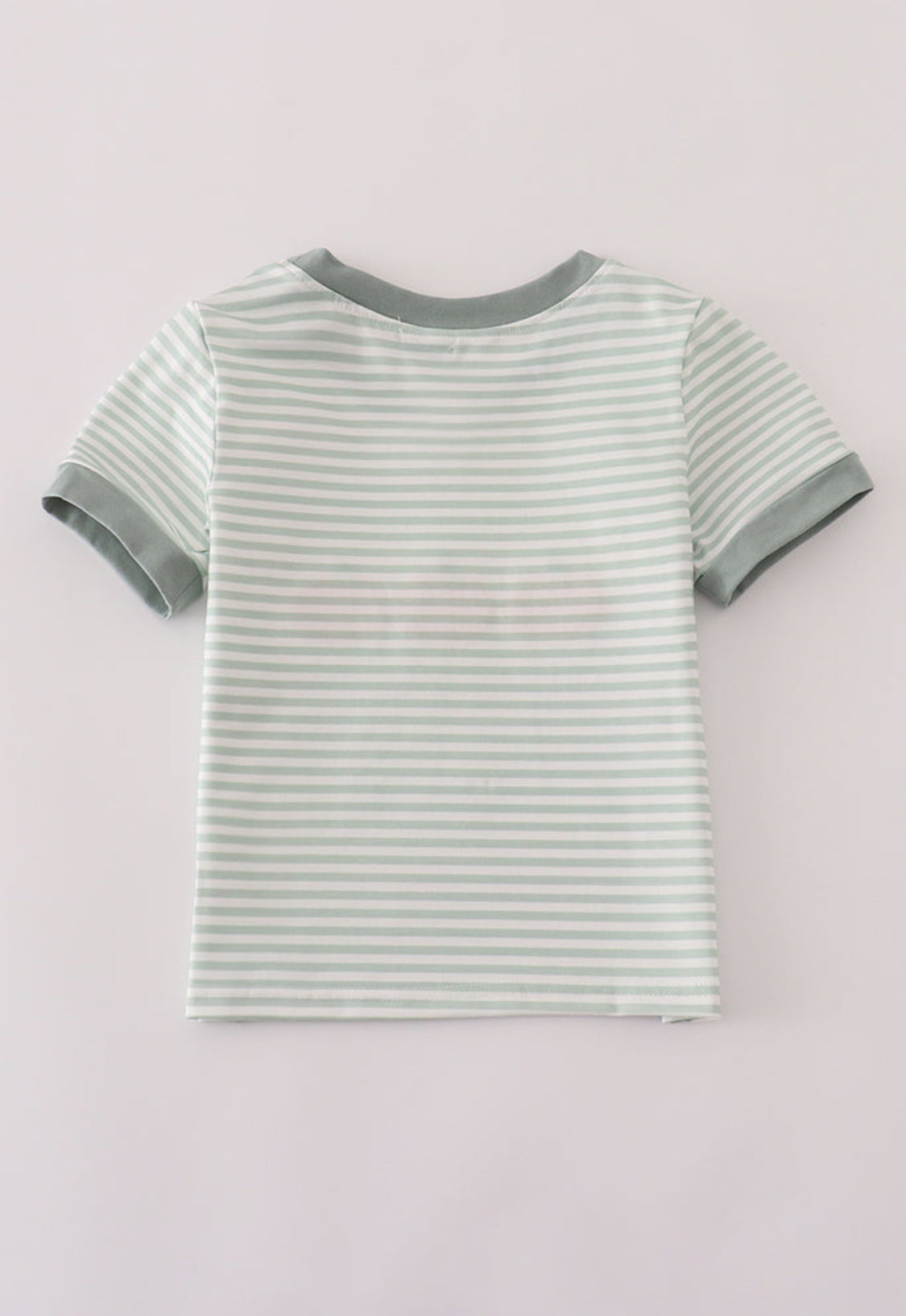Sage Stripe French Knot Boy’s Top