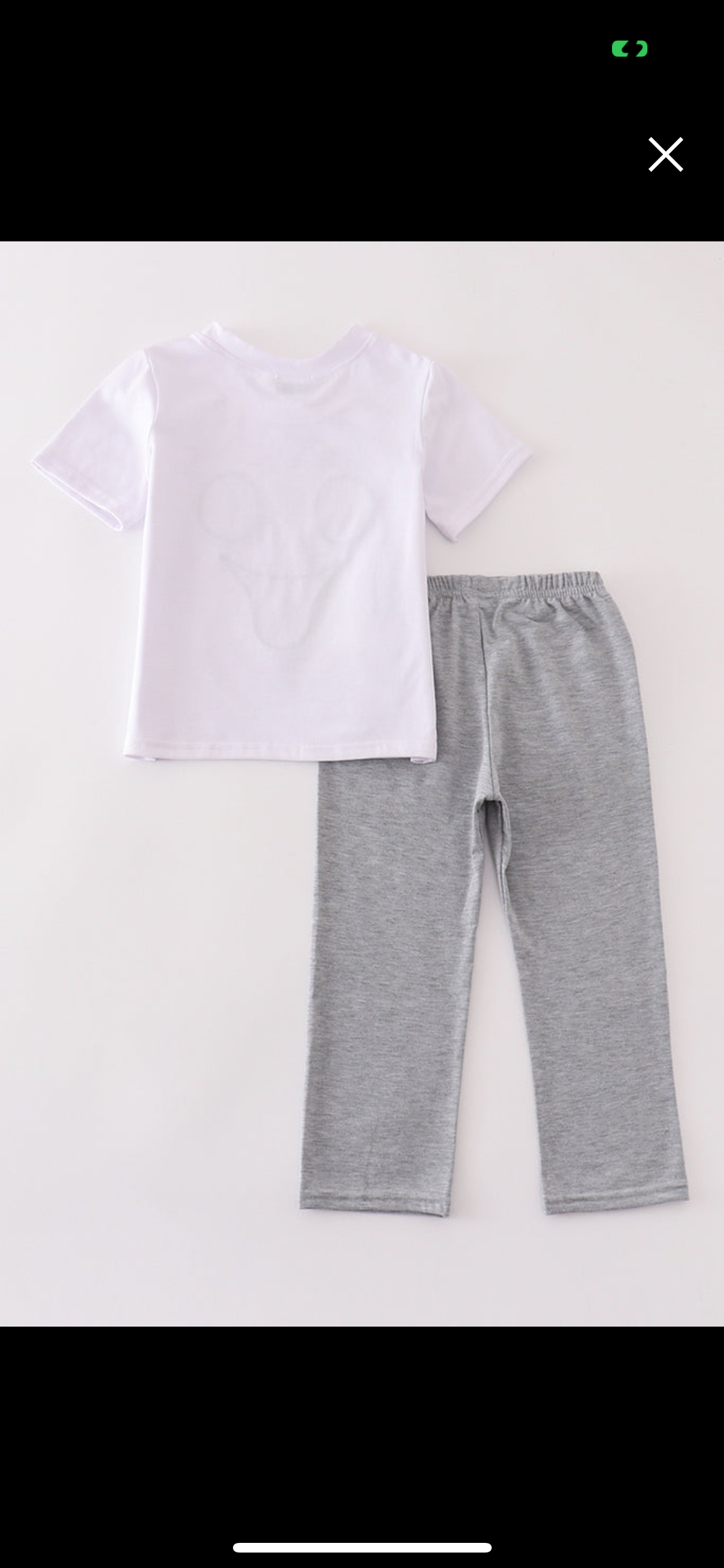 White Spooky Ghost Boy Pants Set