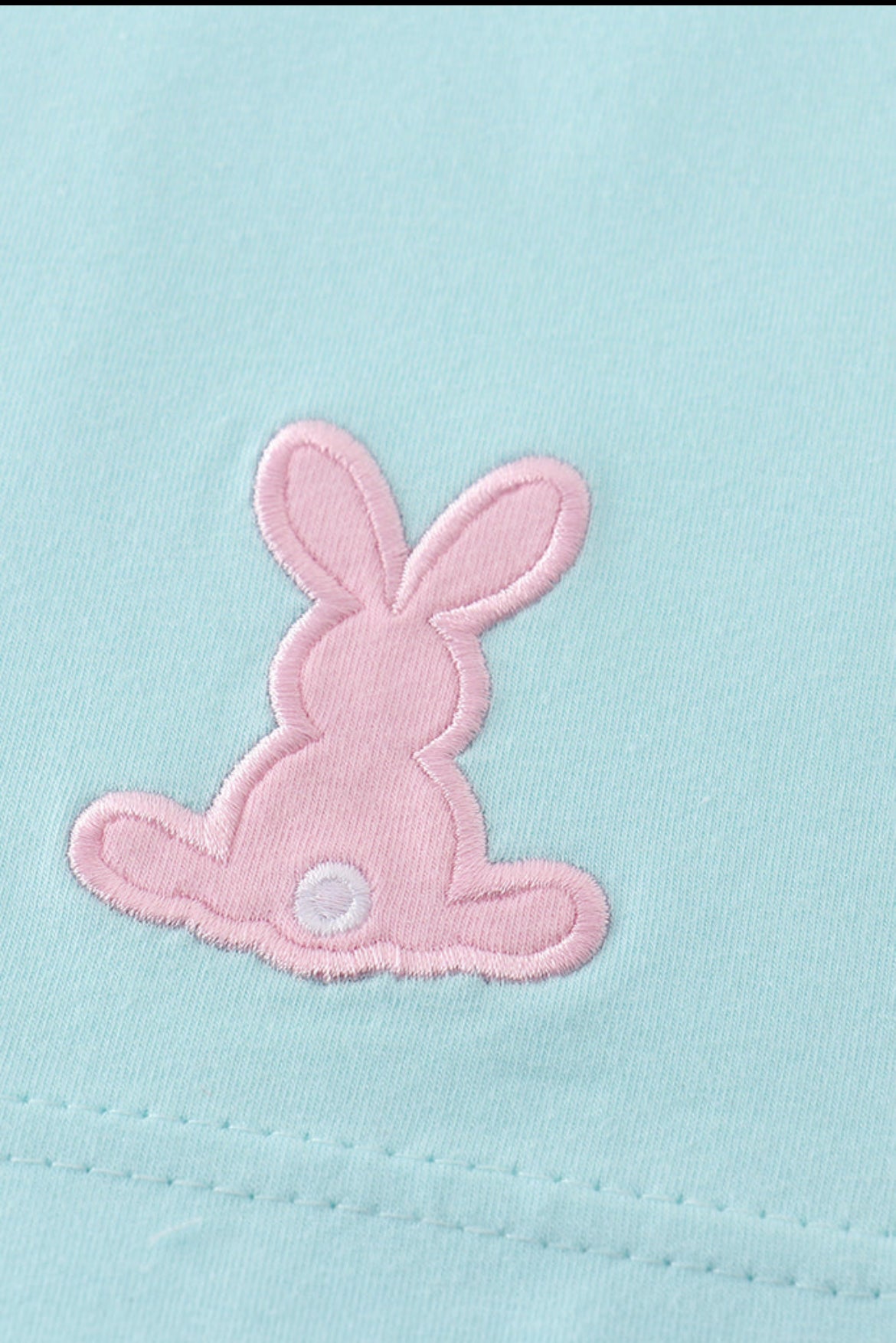 Girl’s Premium Mint Bunny Embroidered Dress