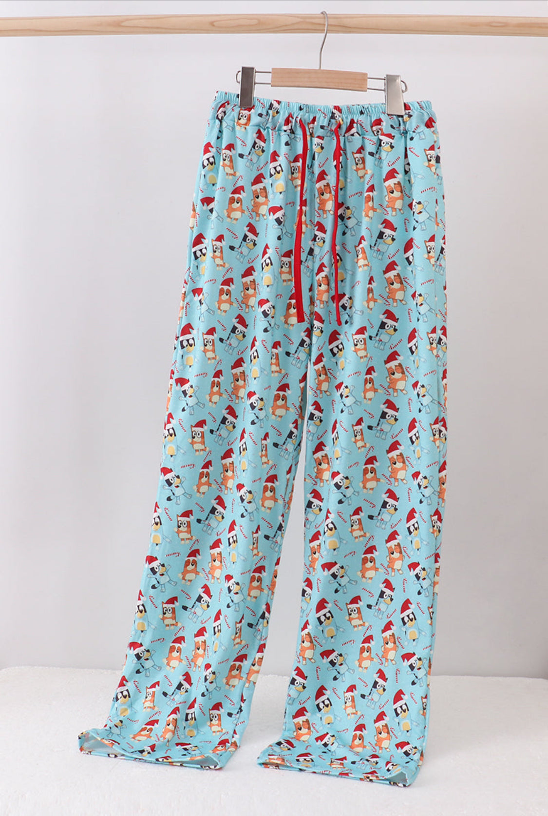 Blue Christmas Character Print DAD Pajama Pants