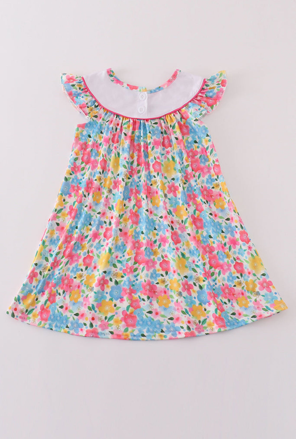Floral Bee Embroidery Girl’s Dress