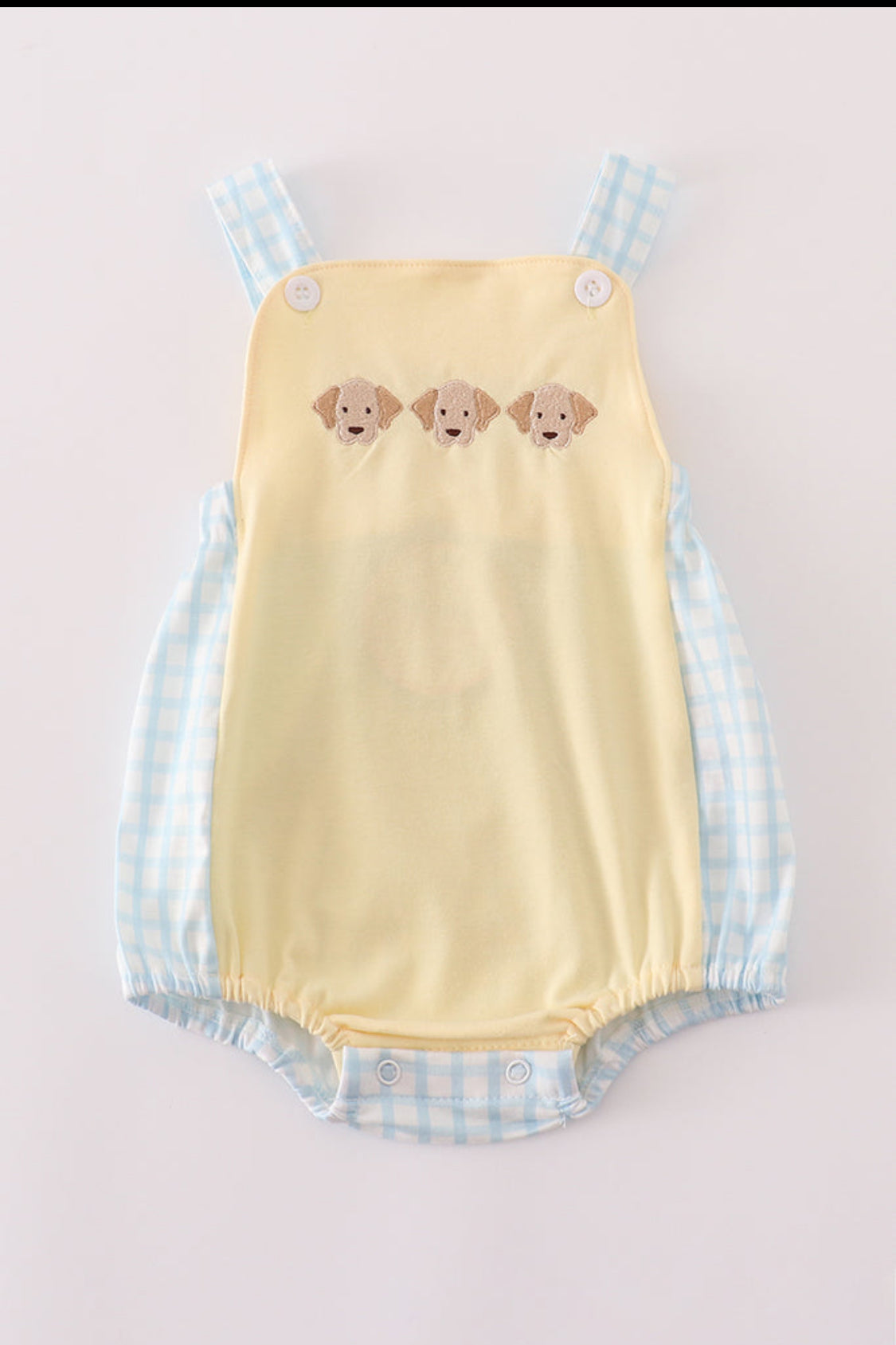 Yellow Puppy Embroidery Boy’s Bubble