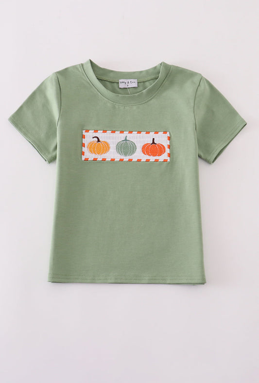 Green Pumpkin Smocked UNISEX Top