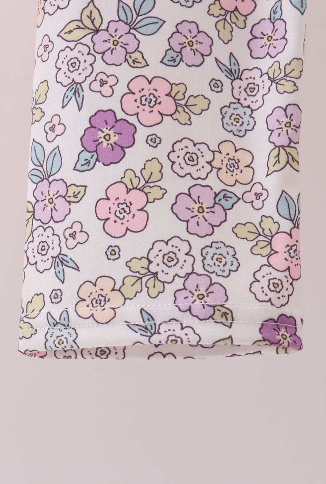 Pink Floral Bow Appliqué Girl’s Pants Set