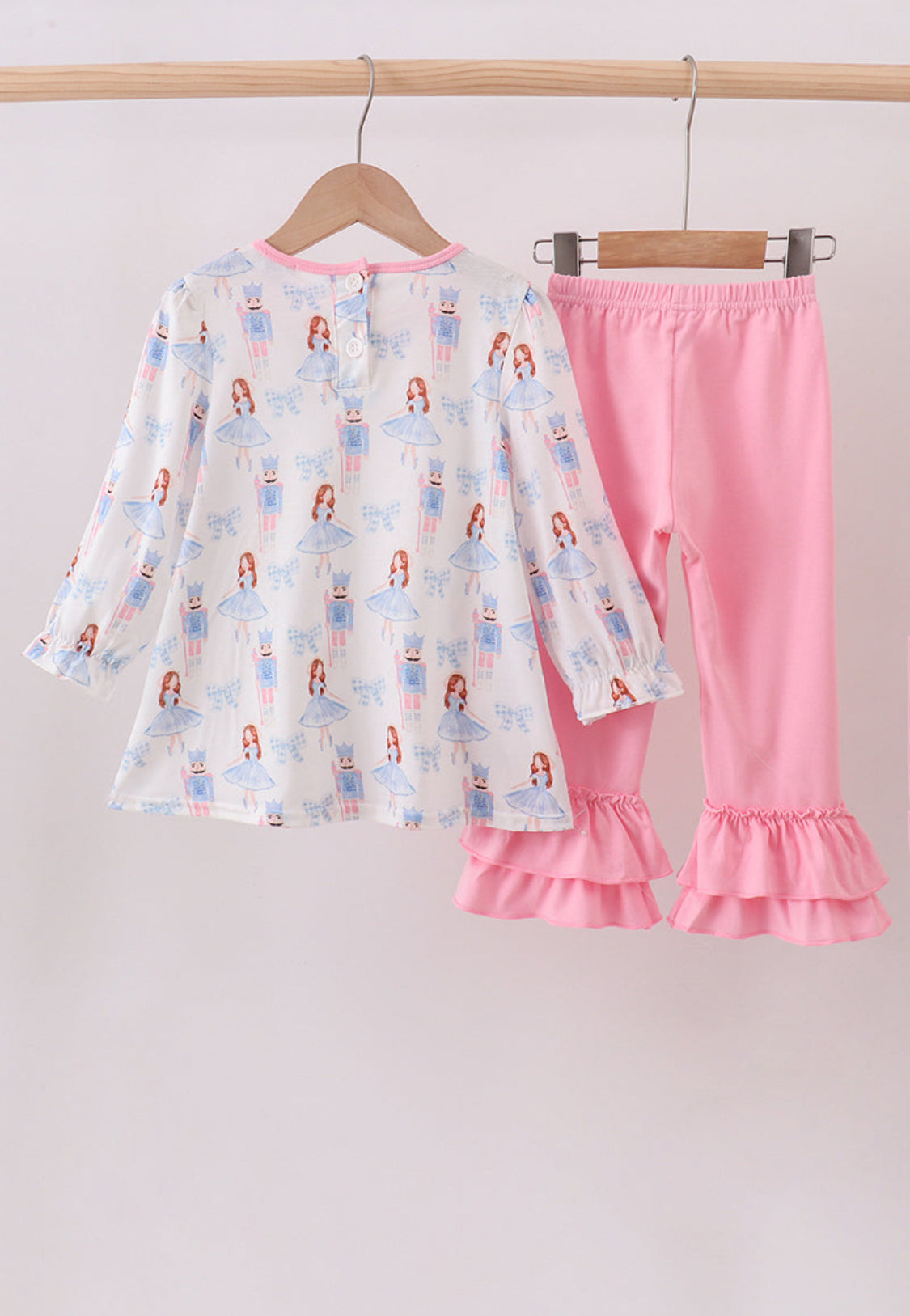Pink Bow Nutcracker Ruffle Girl’s Pants Sets