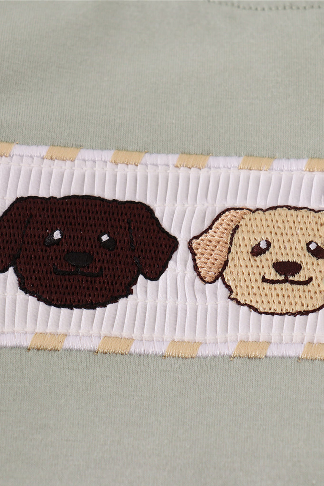 Puppy Embroidery Smocked Boy’s Pants