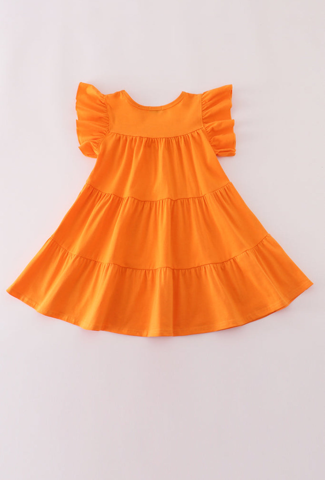 Orange Ghost Witch Sequin Ruffle Dress