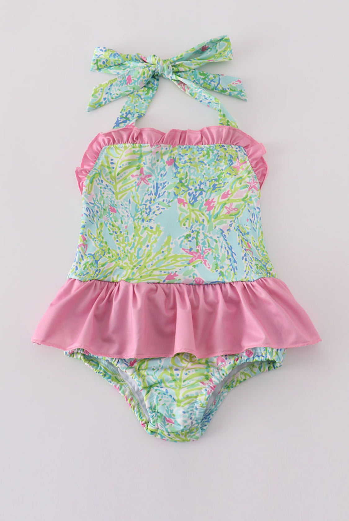 Meadow Breeze Print Girl’s One Piece