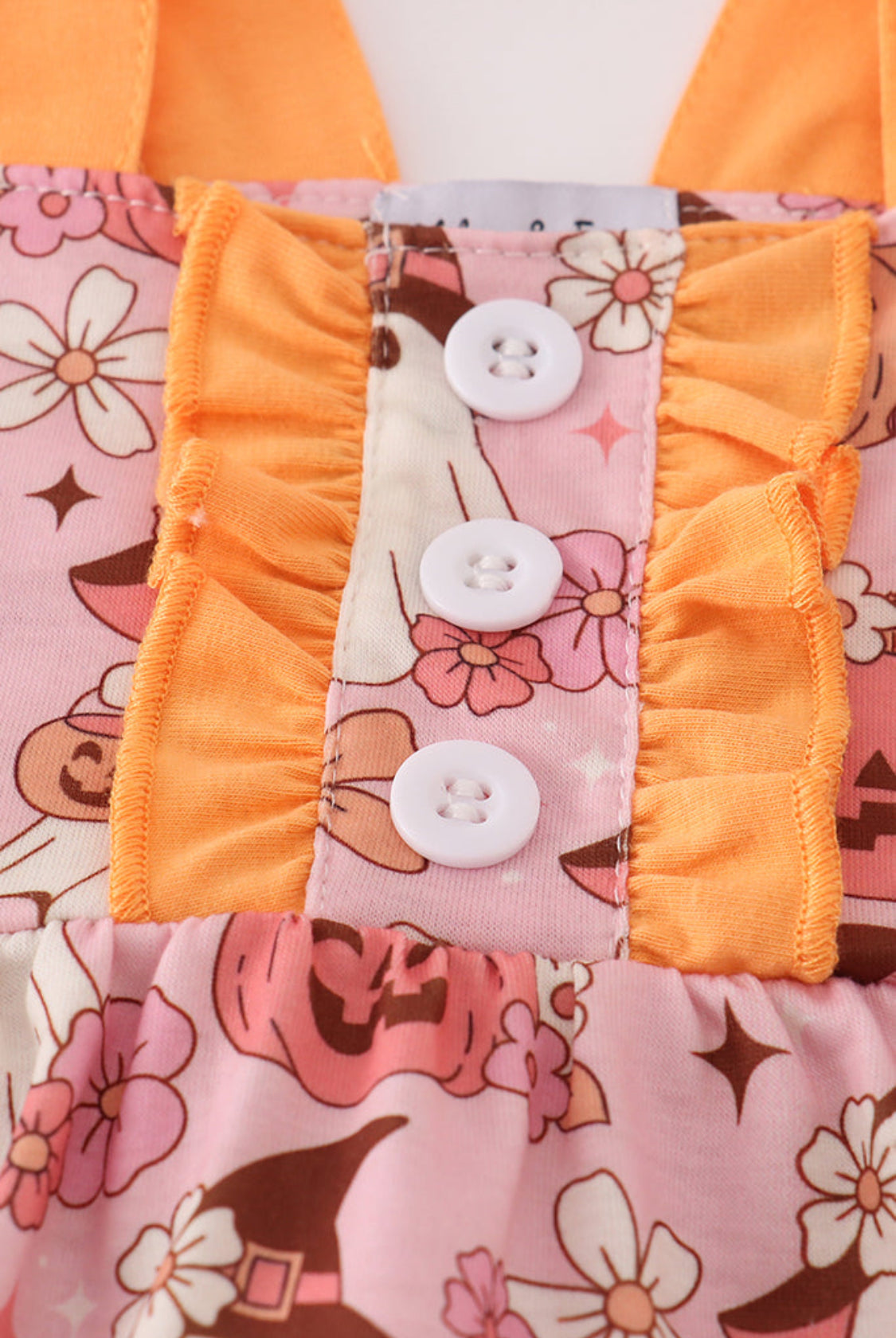 Pink Pumpkin Ghost Ruffle Girl’s Bubble