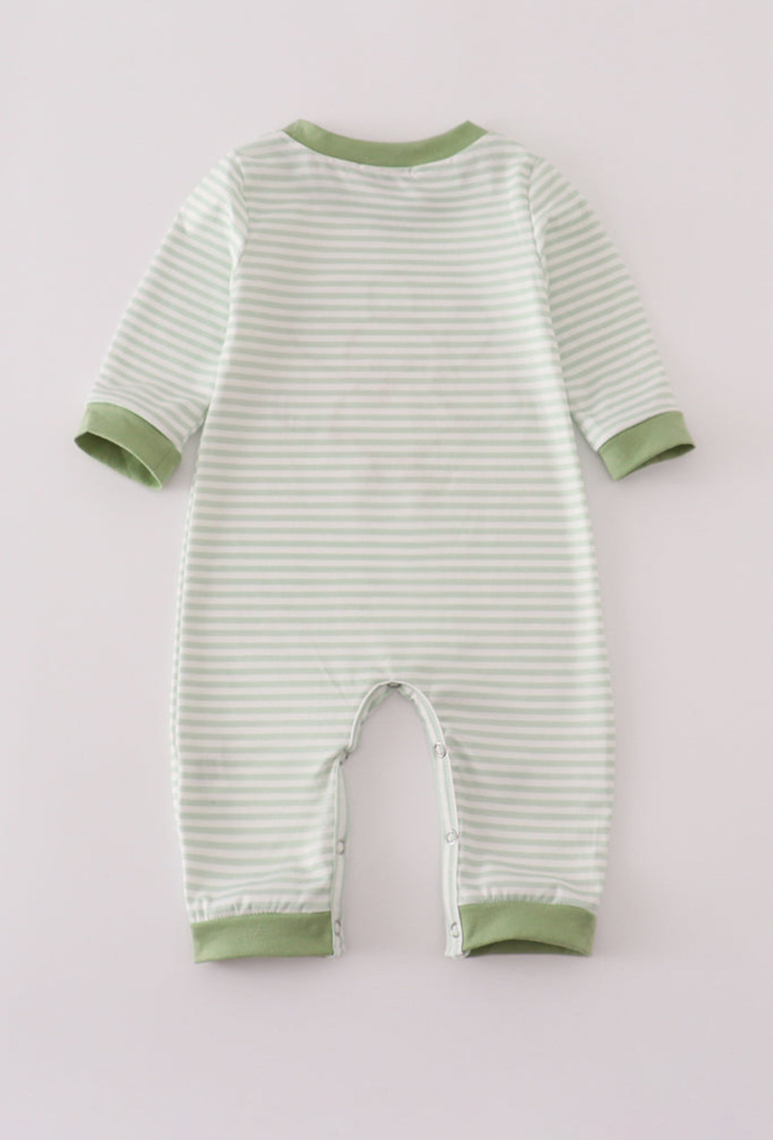 Sage Turkey Appliqué Stripe Boy’s Romper