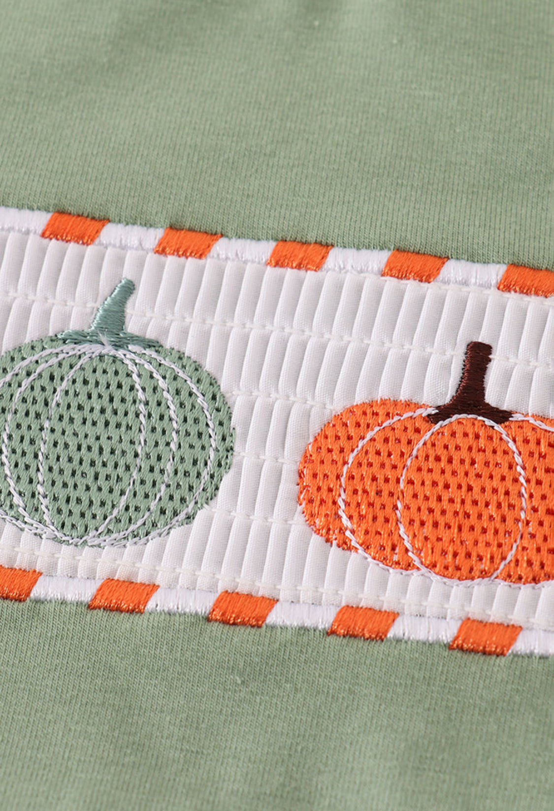 Green Pumpkin Smocked Boy’s Bubble